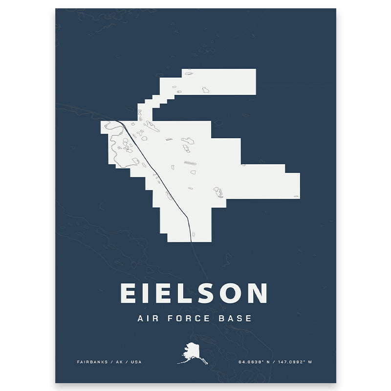 Eielson Air Force Base Map Print