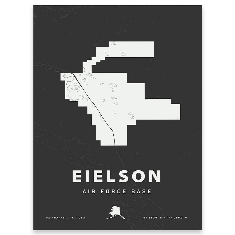Eielson Air Force Base Map Print