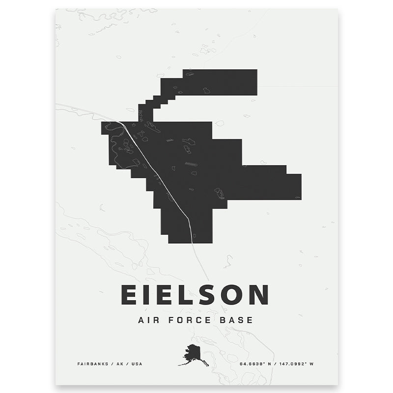 Eielson Air Force Base Map Print
