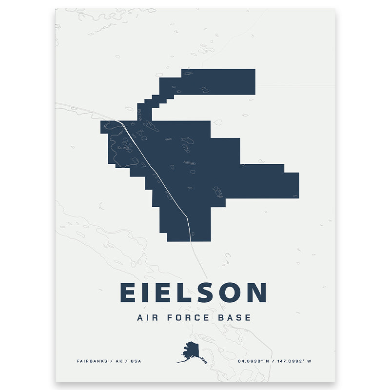 Eielson Air Force Base Map Print