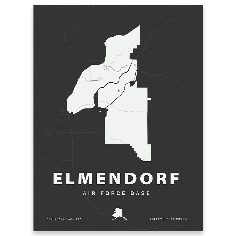Elmendorf Air Force Base Map Print