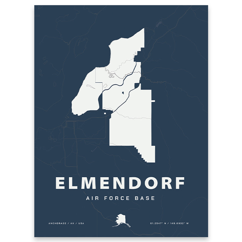 Elmendorf Air Force Base Map Print