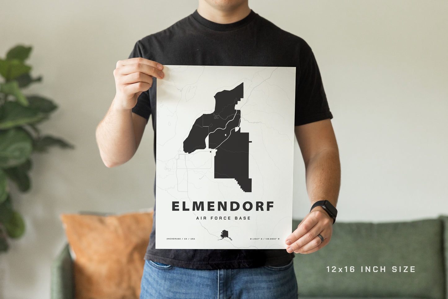 Elmendorf Air Force Base Map Print