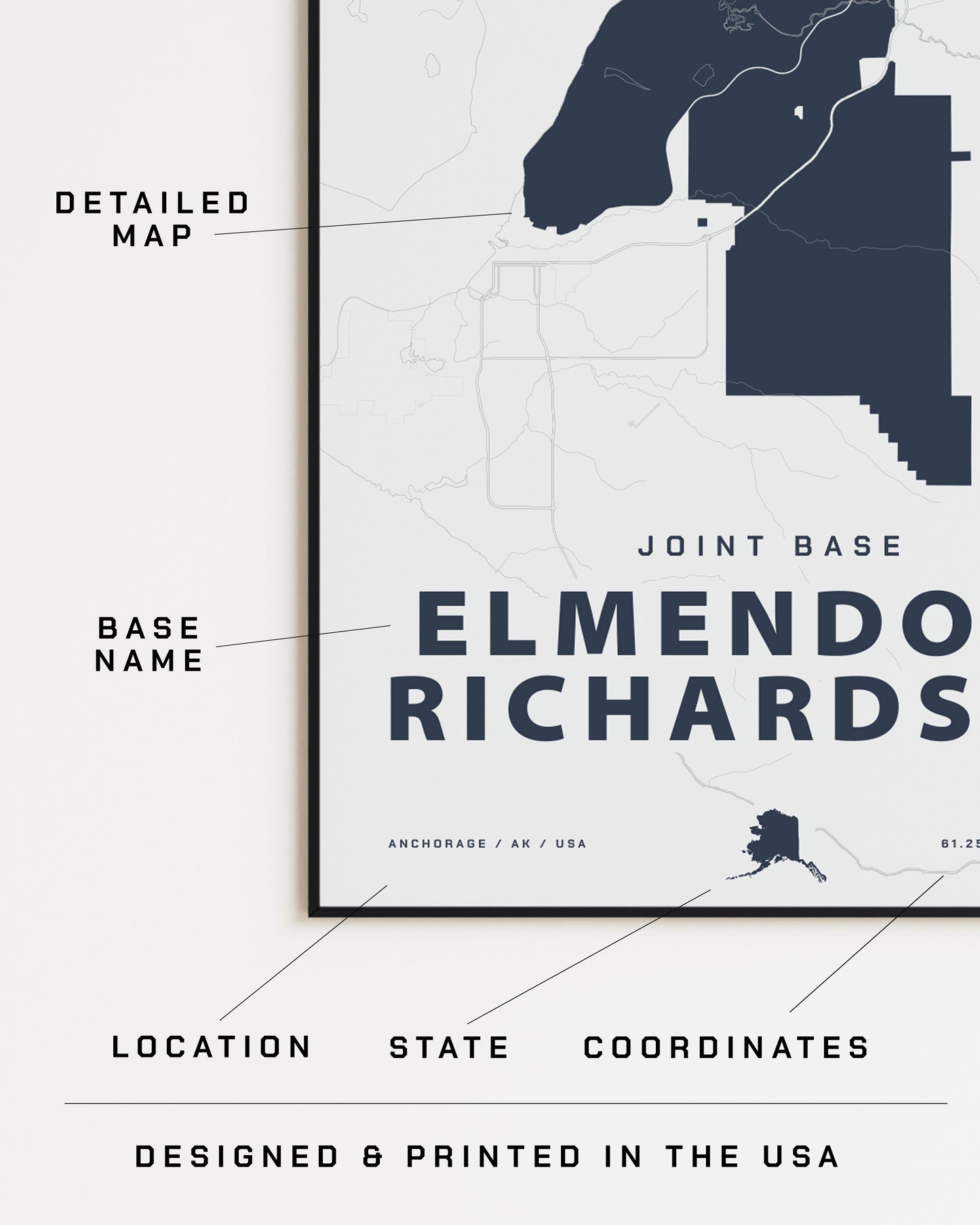 Joint Base Elmendorf Richardson Map Print