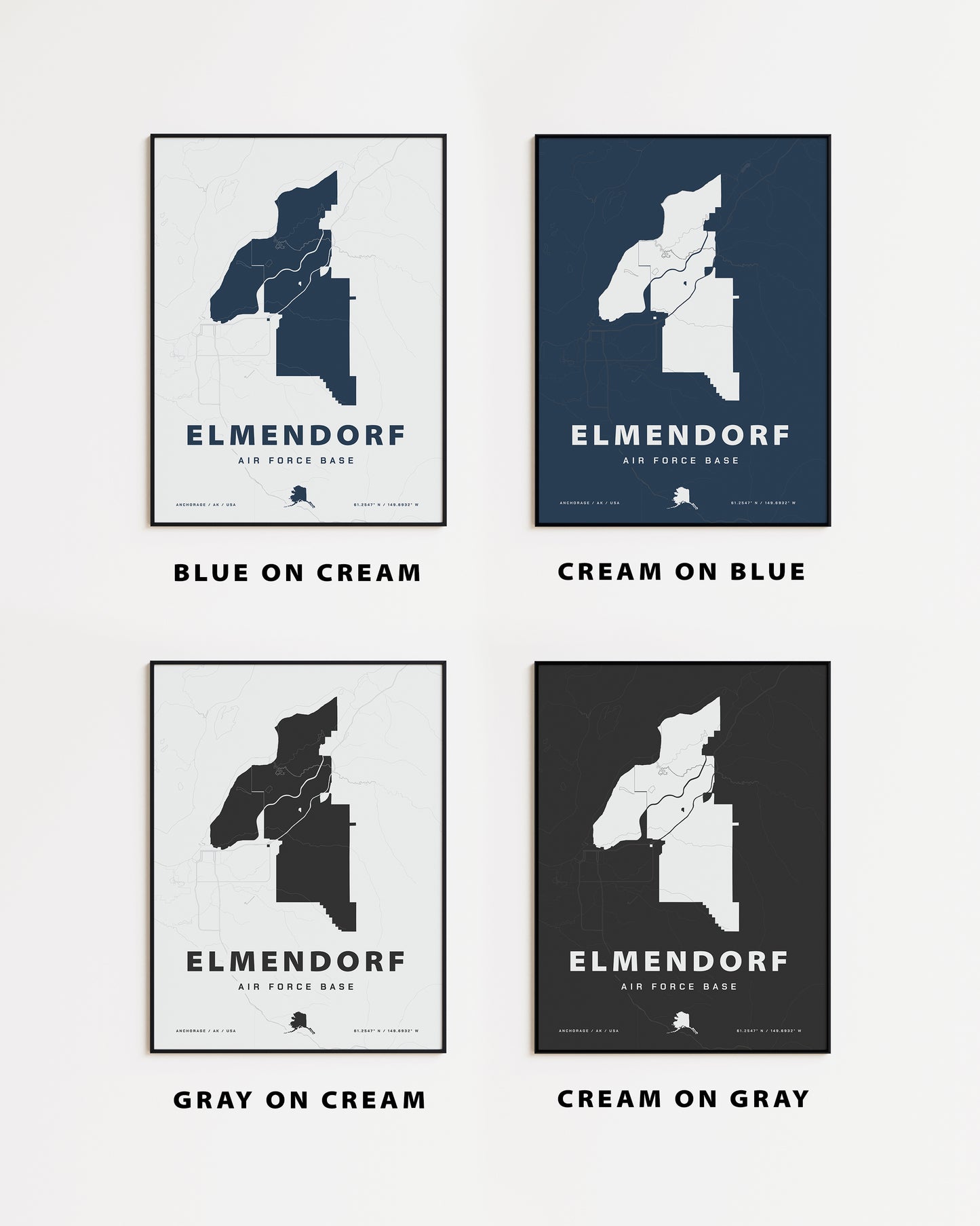 Elmendorf Air Force Base Map Print