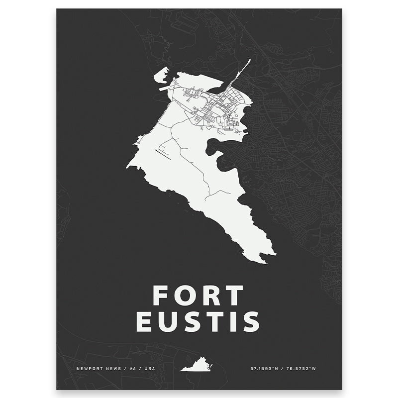 Fort Eustis Map Print