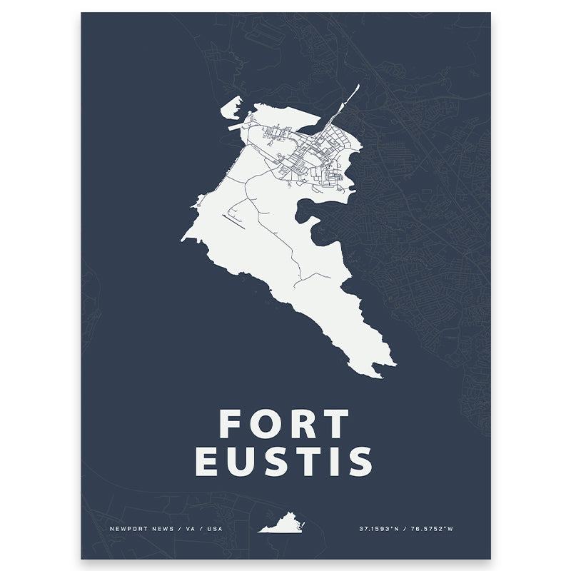 Fort Eustis Map Print