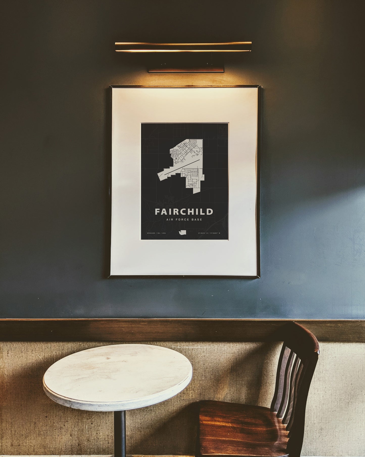 Fairchild Air Force Base Map Print