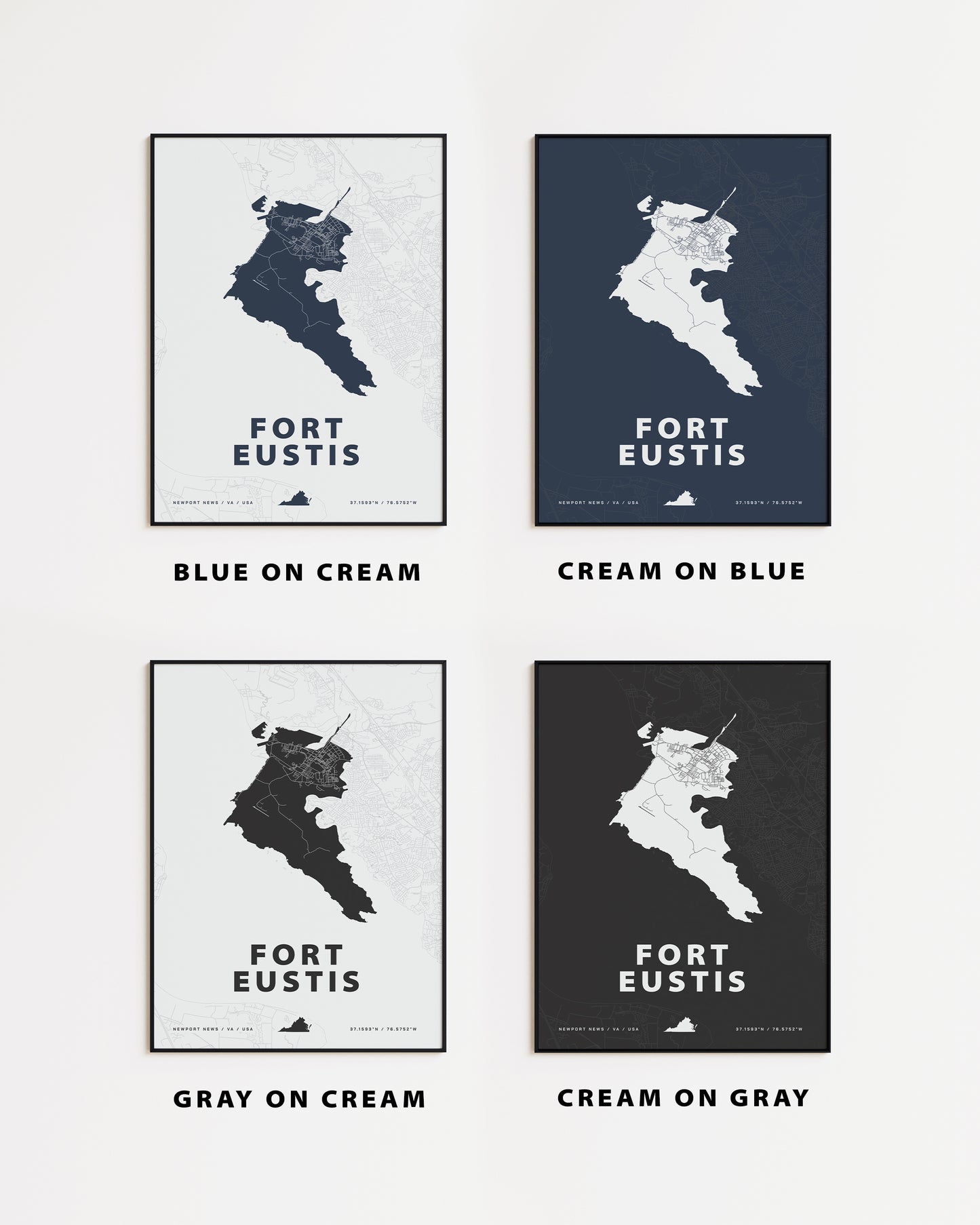 Fort Eustis Map Print