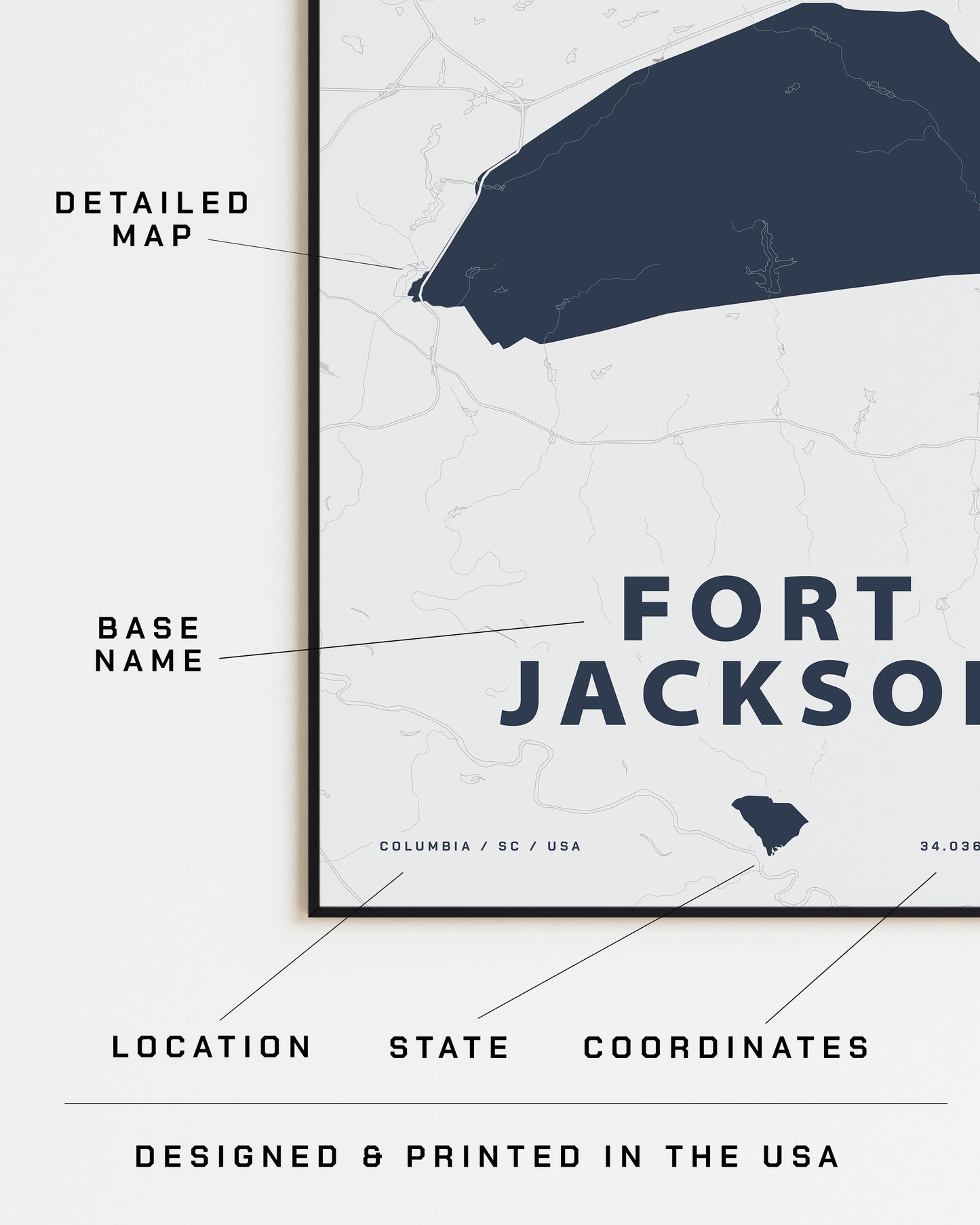 Fort Jackson Map Print