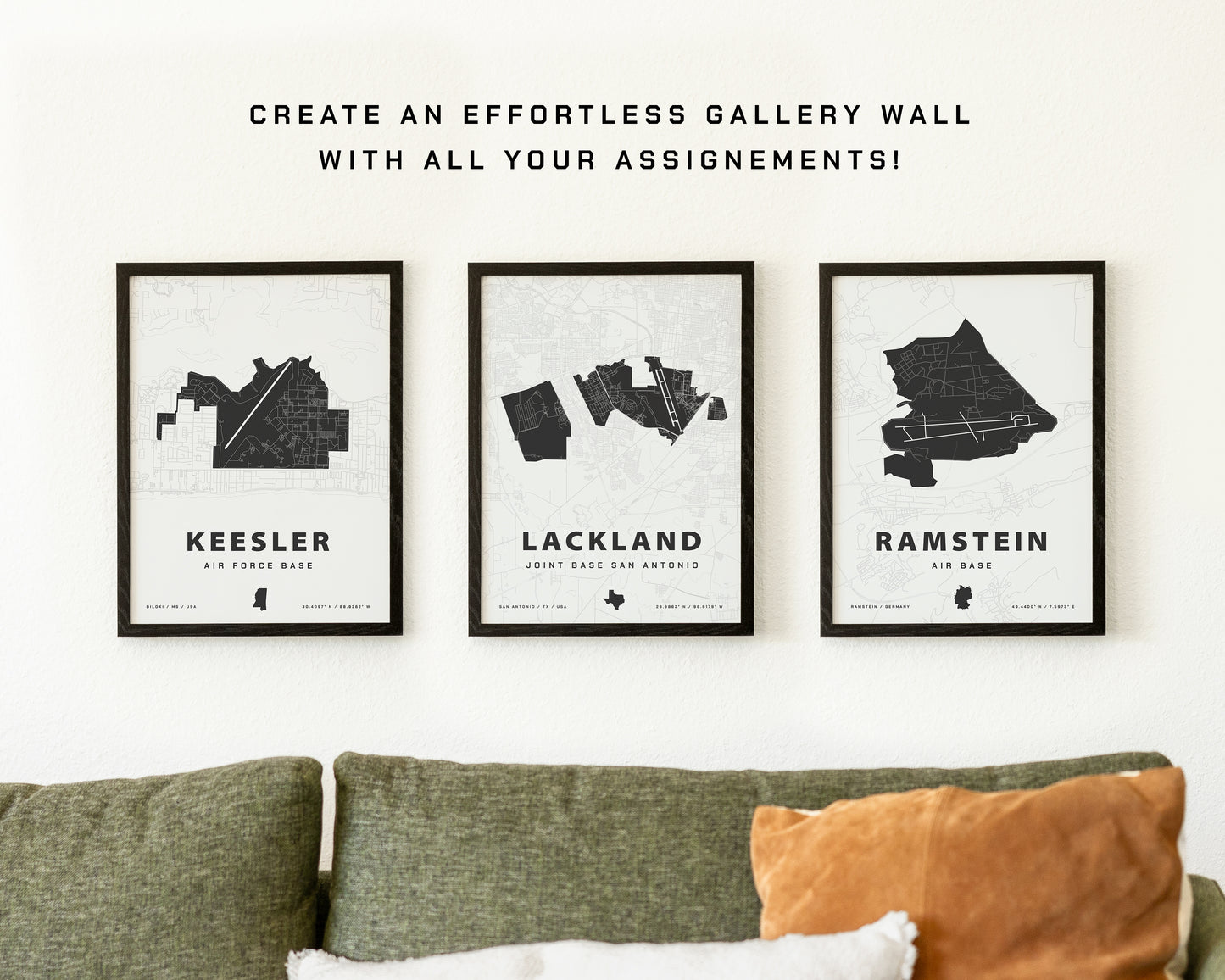 Lackland Joint Base Map Print