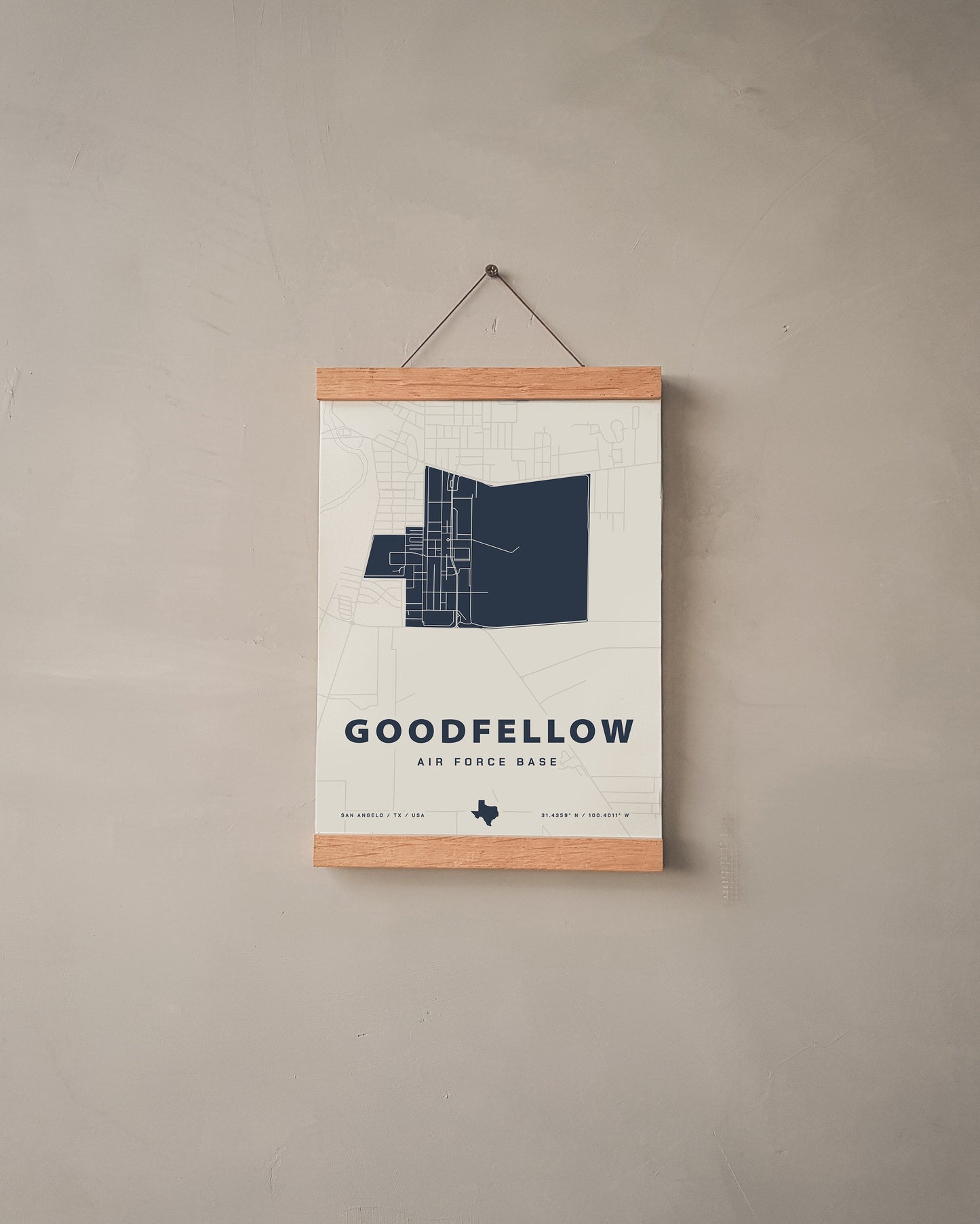 Goodfellow Air Force Base Map Print
