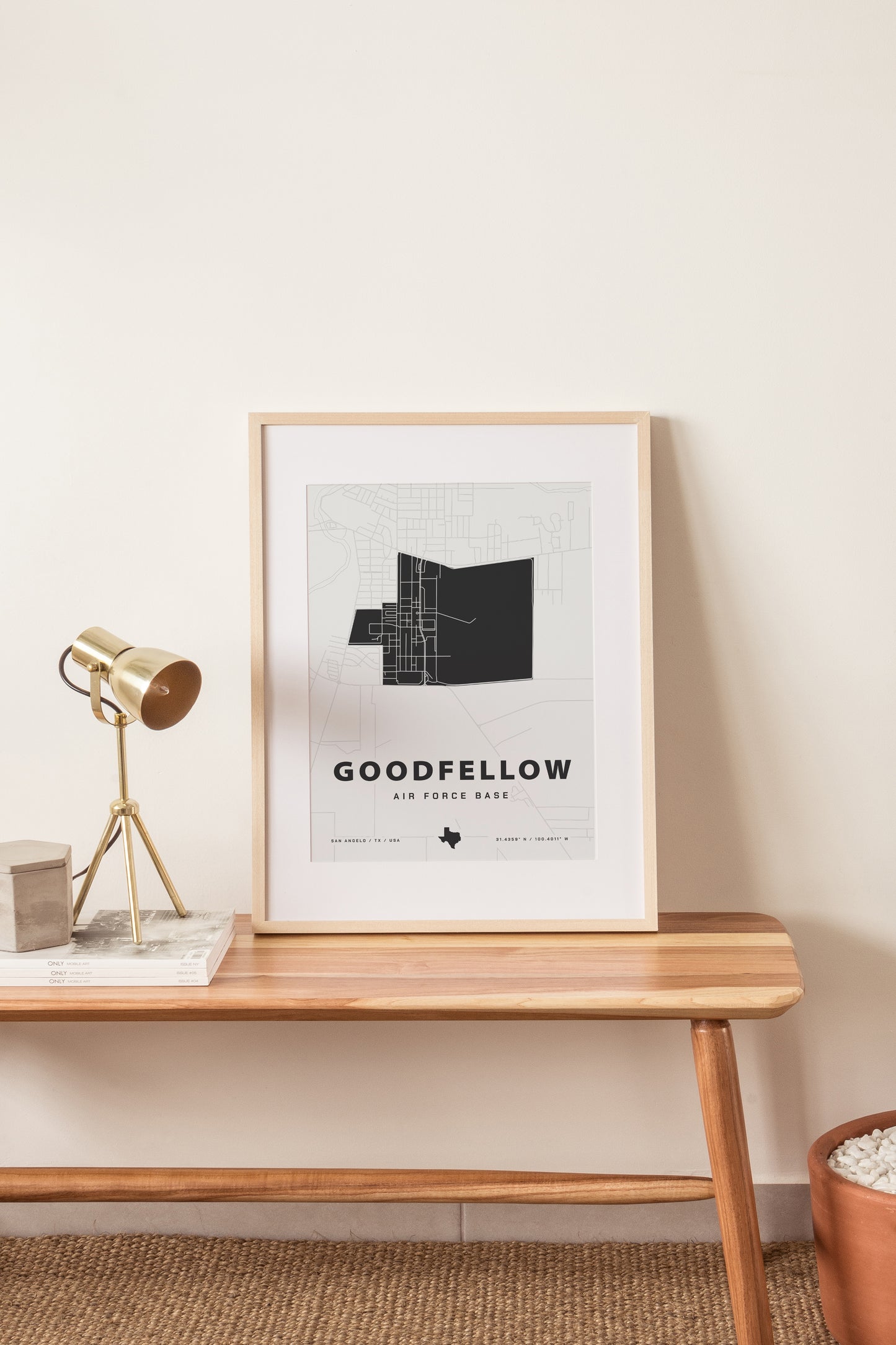 Goodfellow Air Force Base Map Print