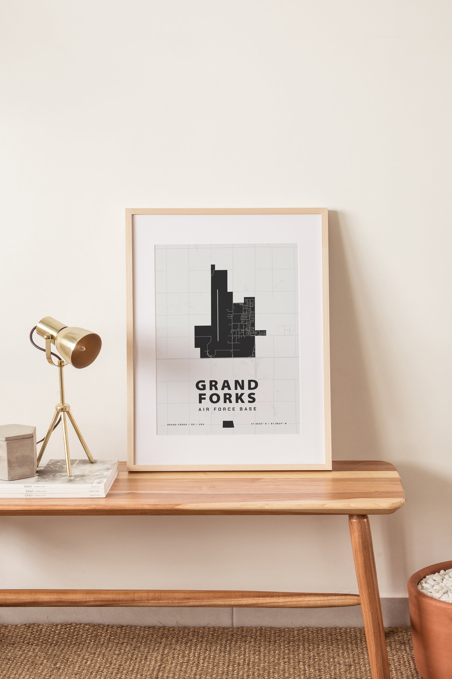 Grand Forks Air Force Base Map Print
