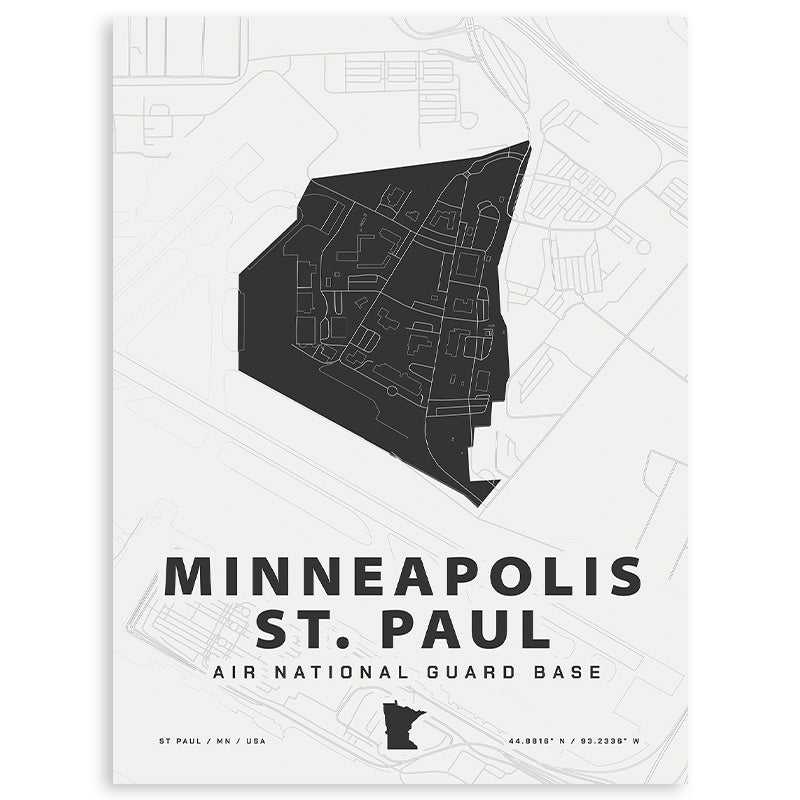 Minneapolis St. Paul Air National Guard Base Map Print