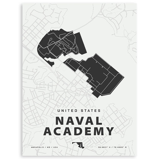 United States Naval Academy Map Print