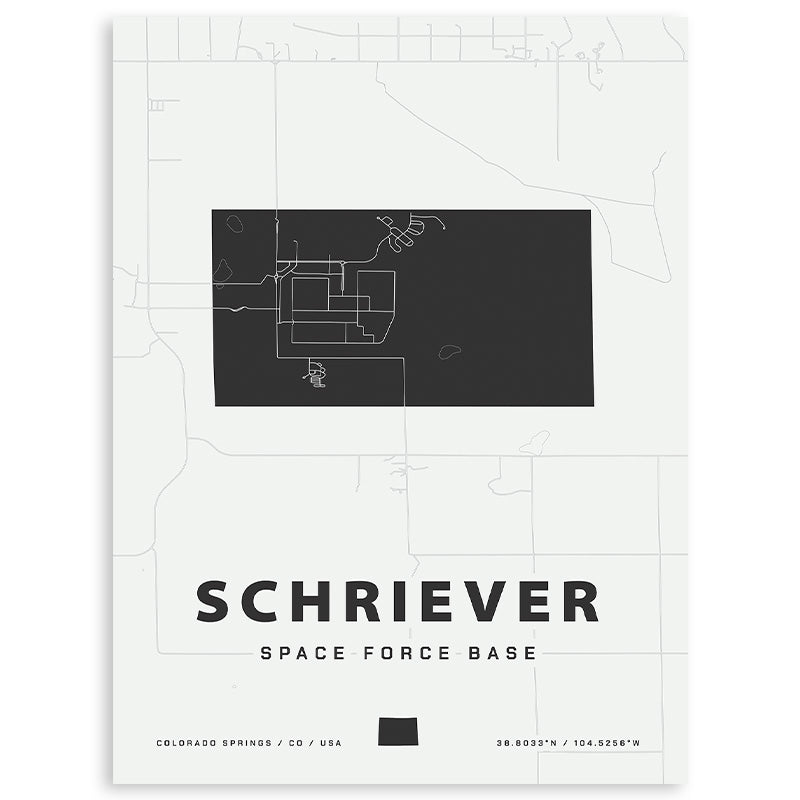 Schriever Space Force Base Map Print