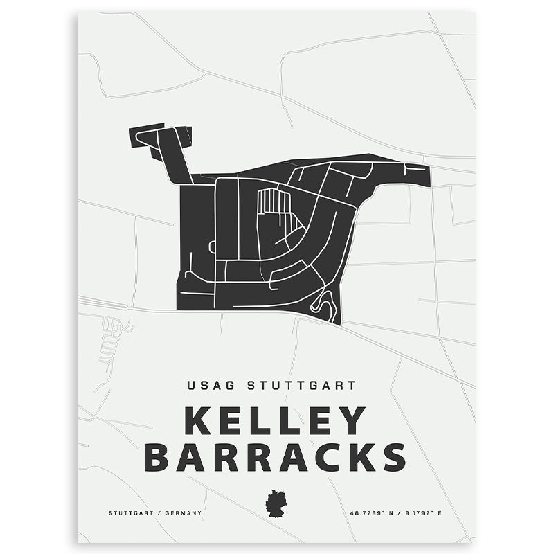 USAG Stuttgart - Kelley Barracks Map Print