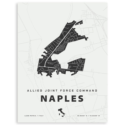 Allied Joint Force Command Naples Map Print
