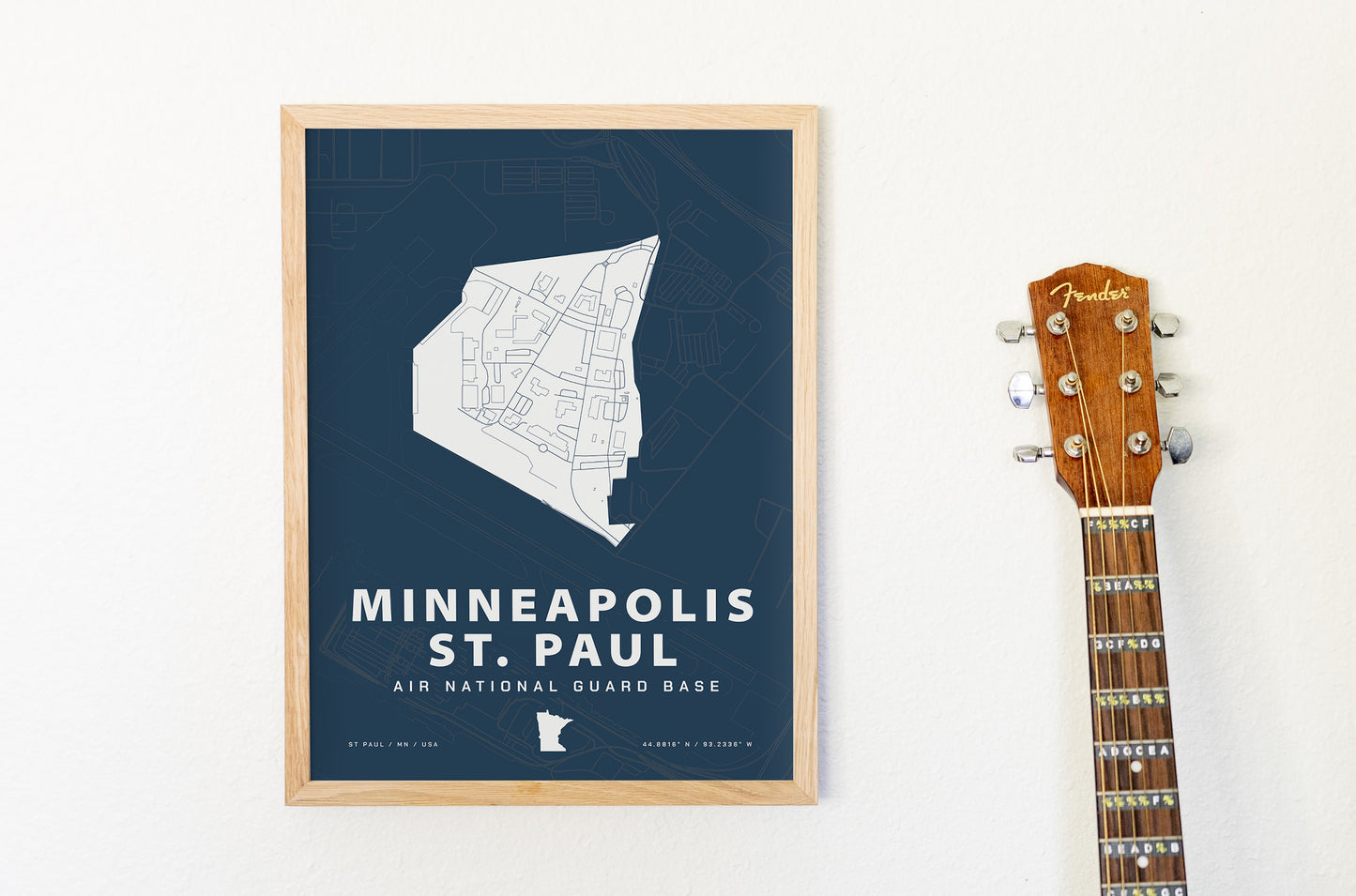 Minneapolis St. Paul Air National Guard Base Map Print