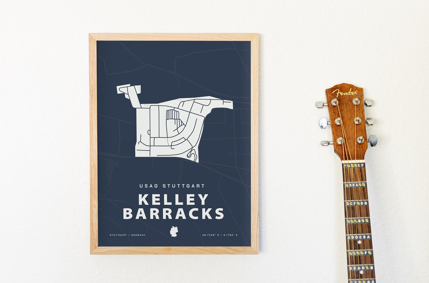 USAG Stuttgart - Kelley Barracks Map Print