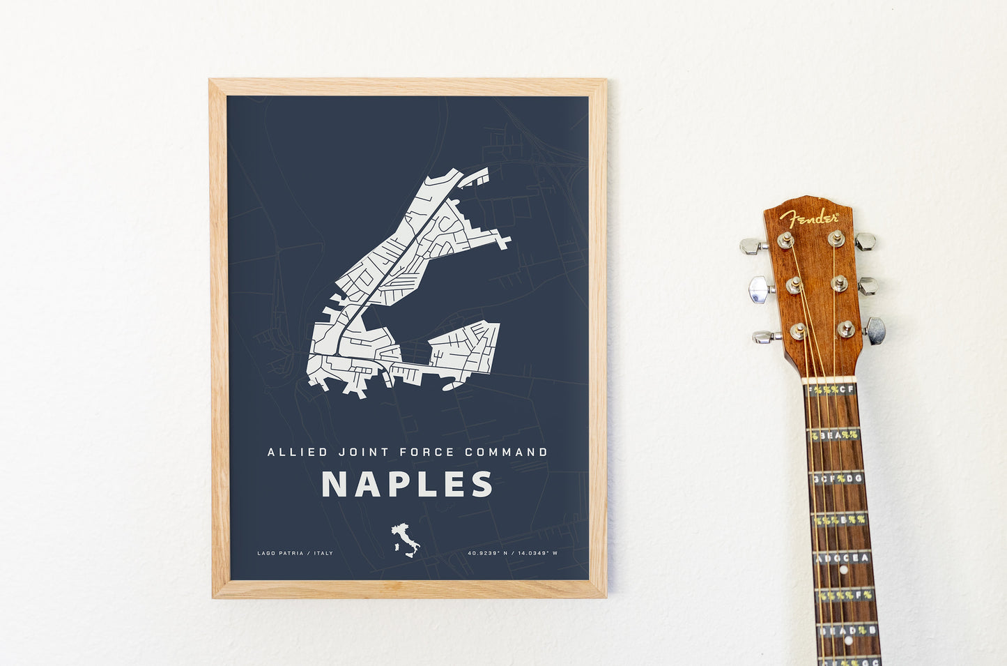 Allied Joint Force Command Naples Map Print