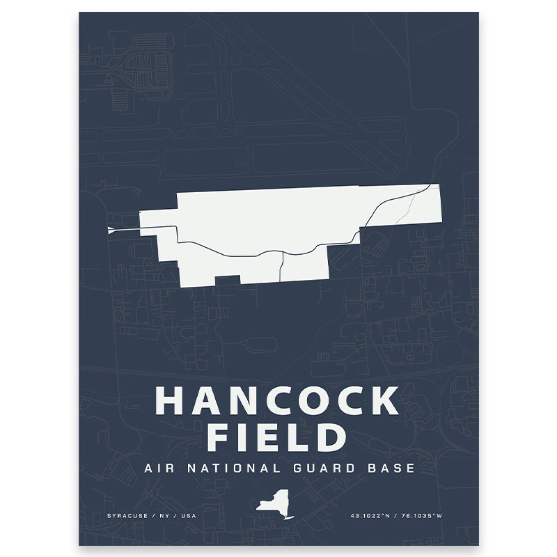 Hancock Field Air National Guard Base Map Print