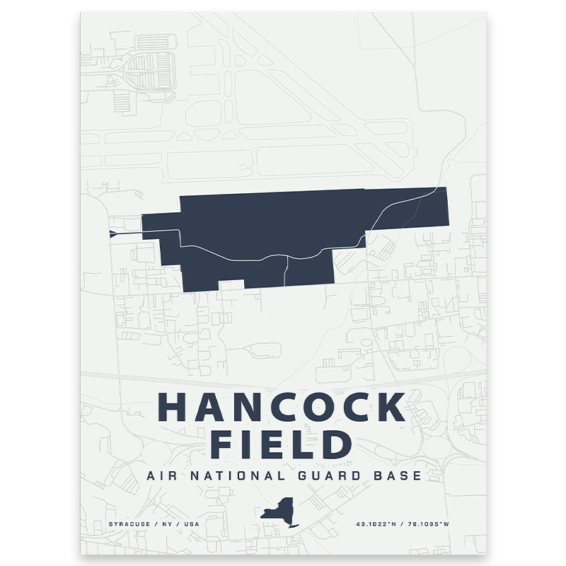 Hancock Field Air National Guard Base Map Print