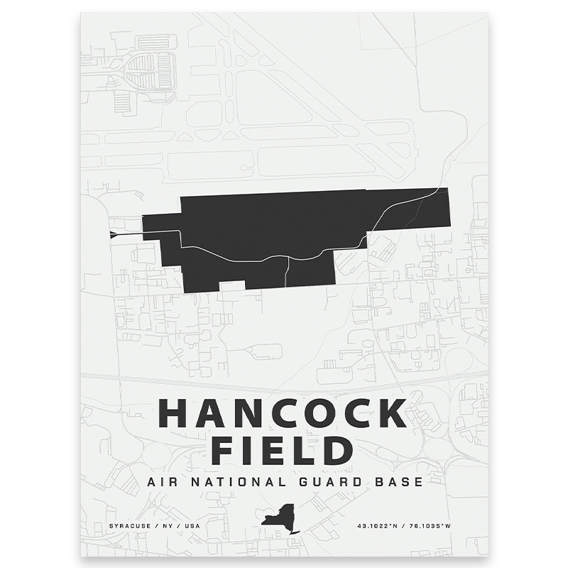 Hancock Field Air National Guard Base Map Print