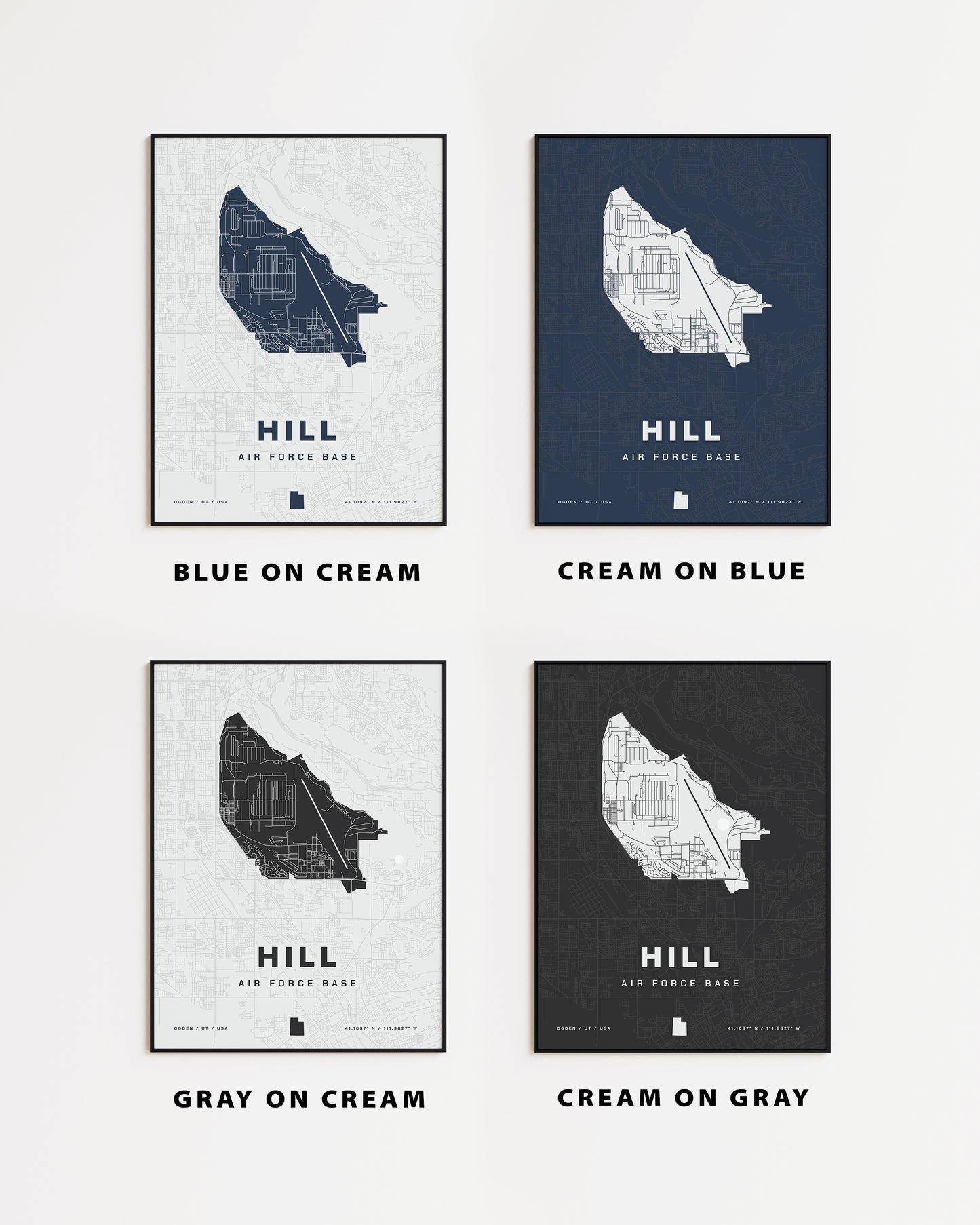 Hill Air Force Base Map Print