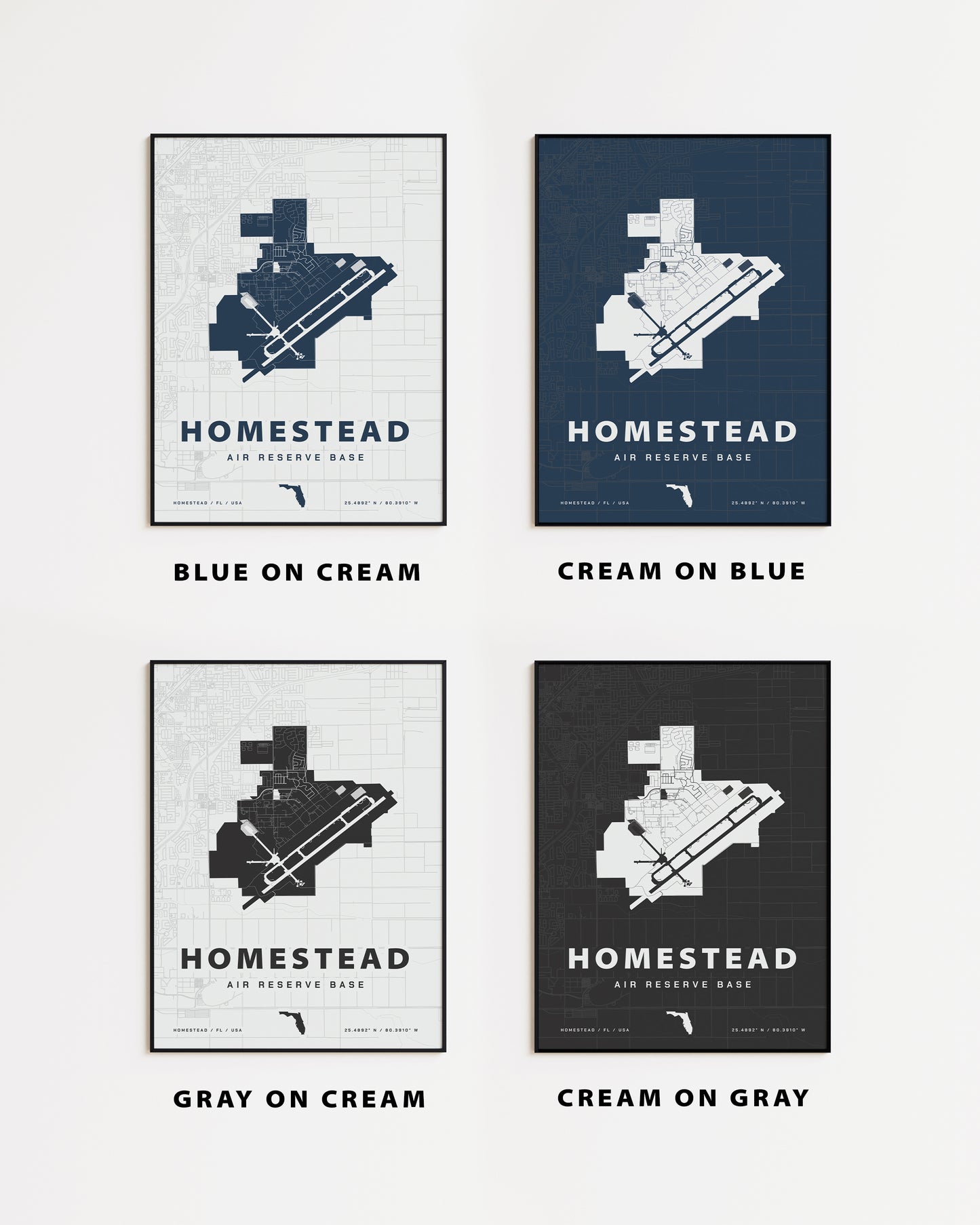 Homestead Air Reserve Base Map Print
