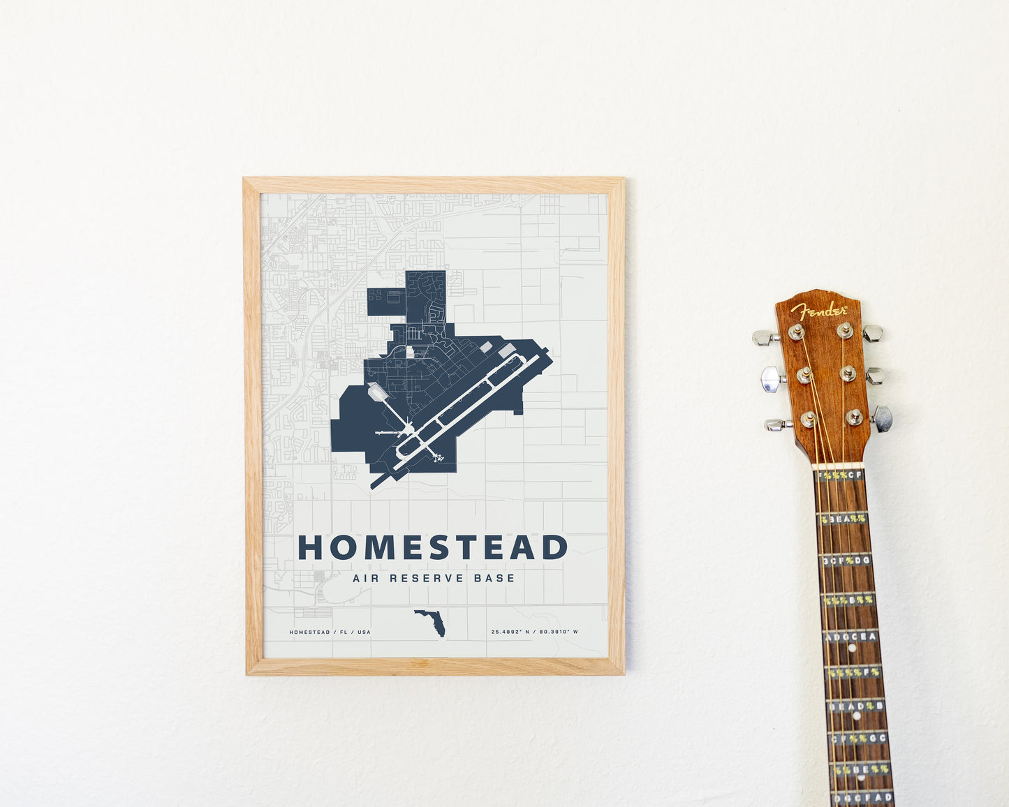 Homestead Air Reserve Base Map Print
