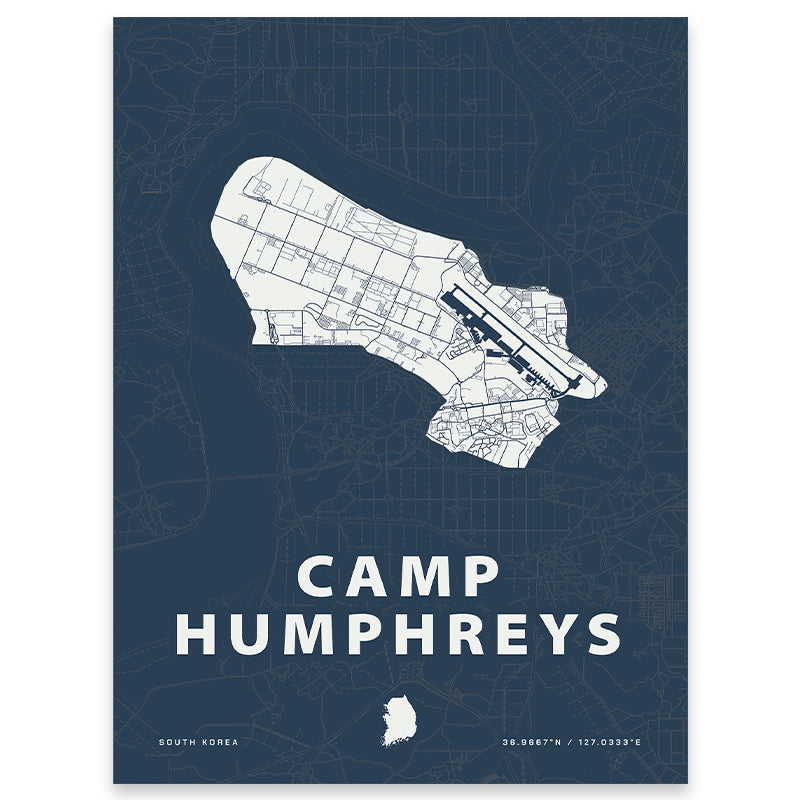 Camp Humphreys Map Print