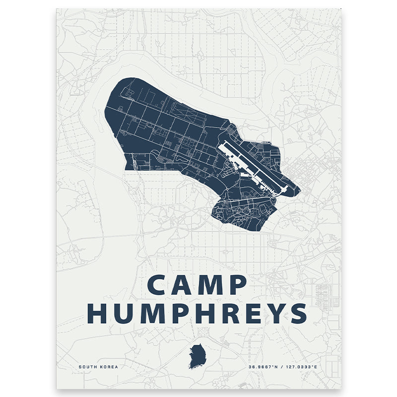 Camp Humphreys Map Print