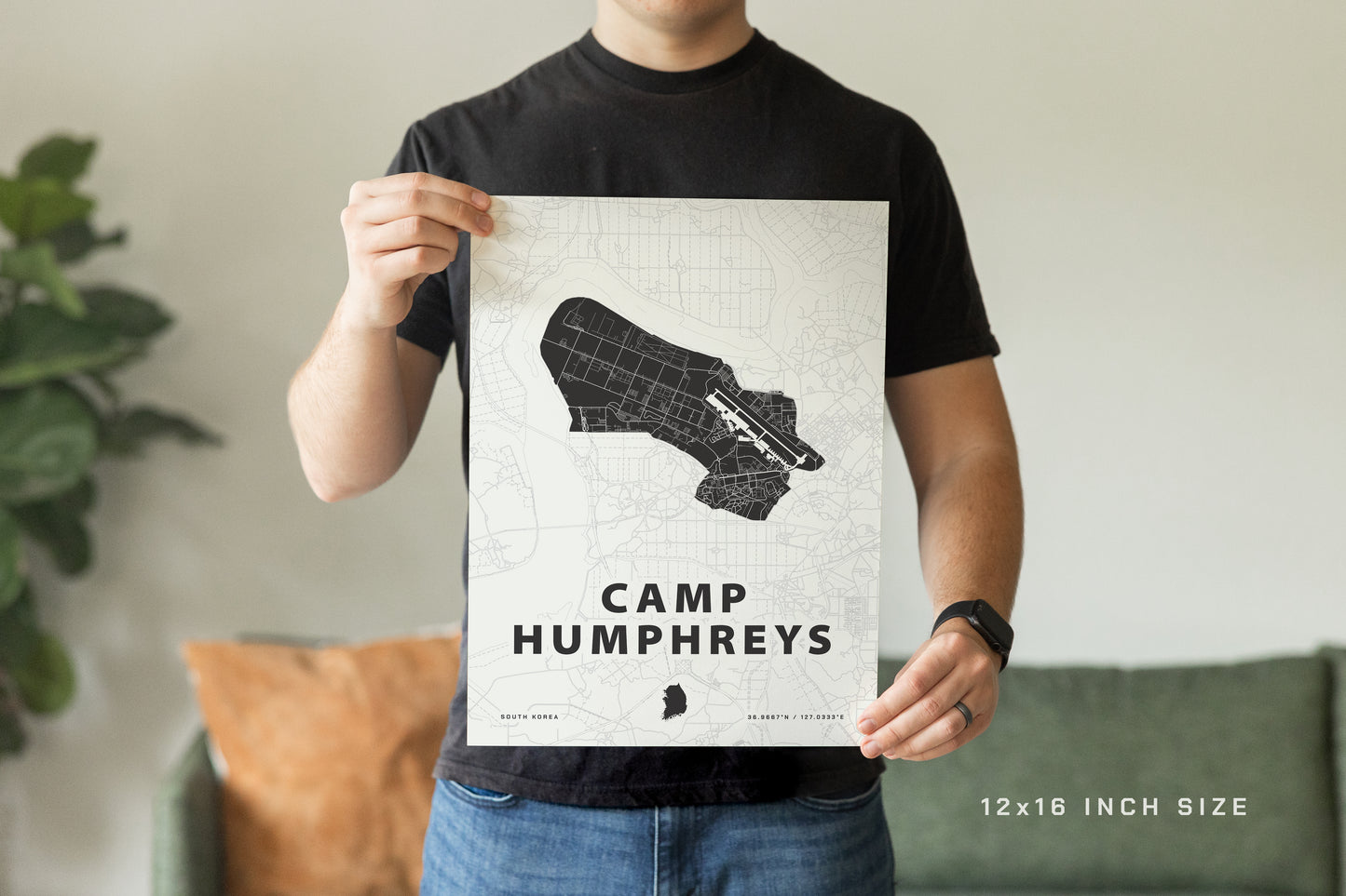 Camp Humphreys Map Print