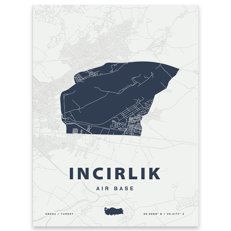 Incirlik Air Base Map Print