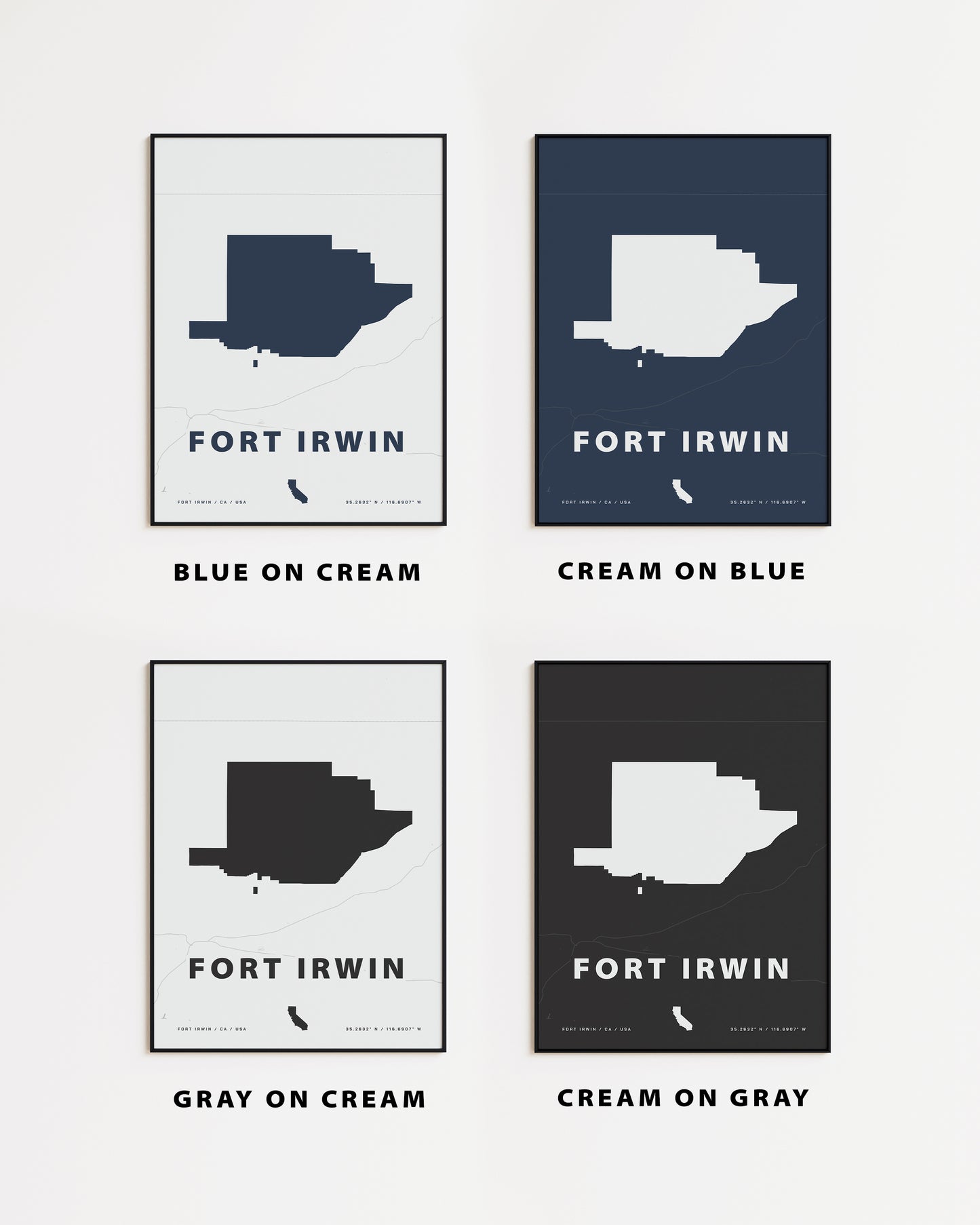 Fort Irwin Map Print