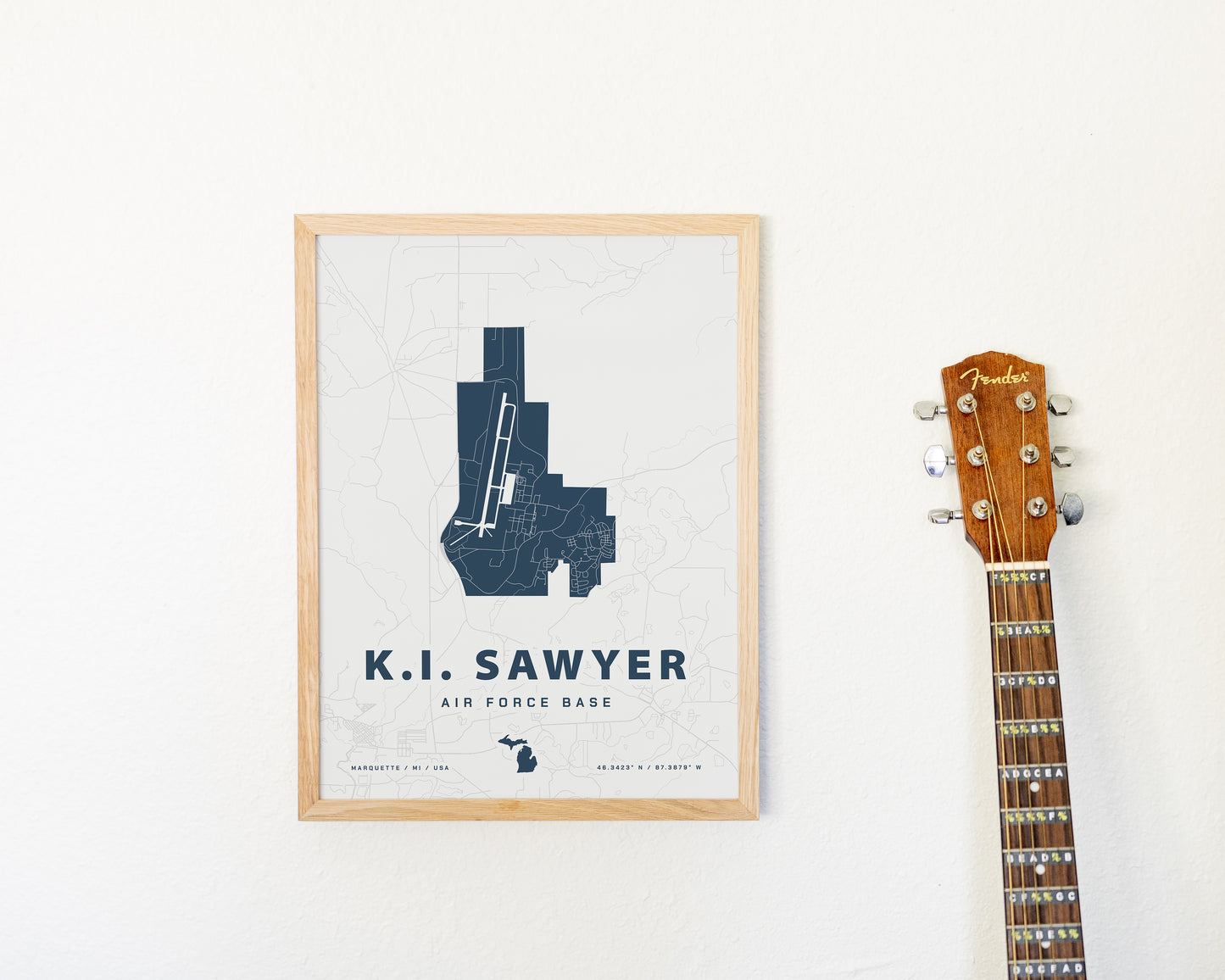 K.I. Sawyer Air Force Base Map Print