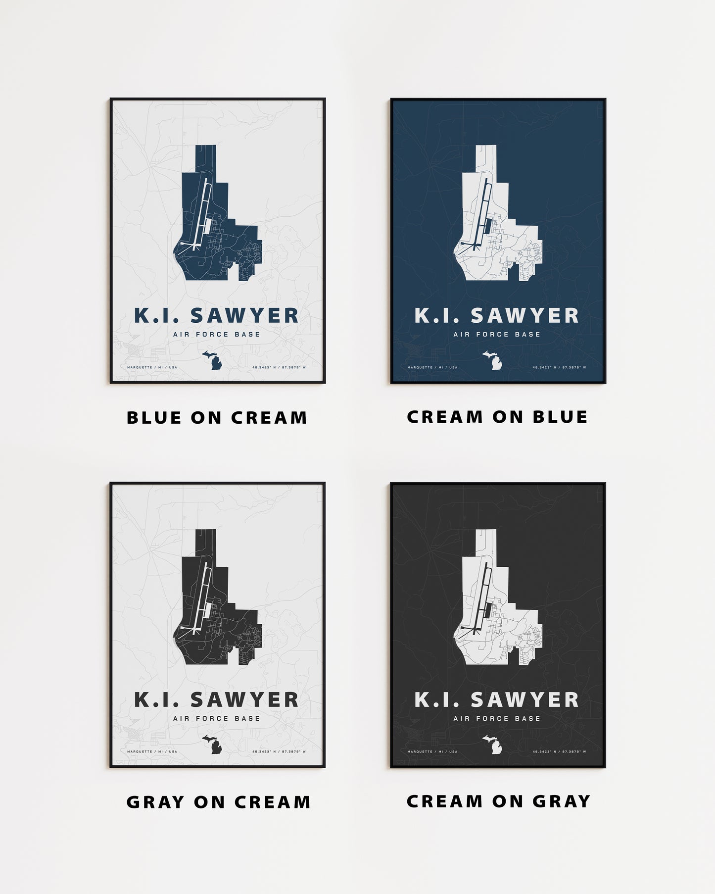 K.I. Sawyer Air Force Base Map Print