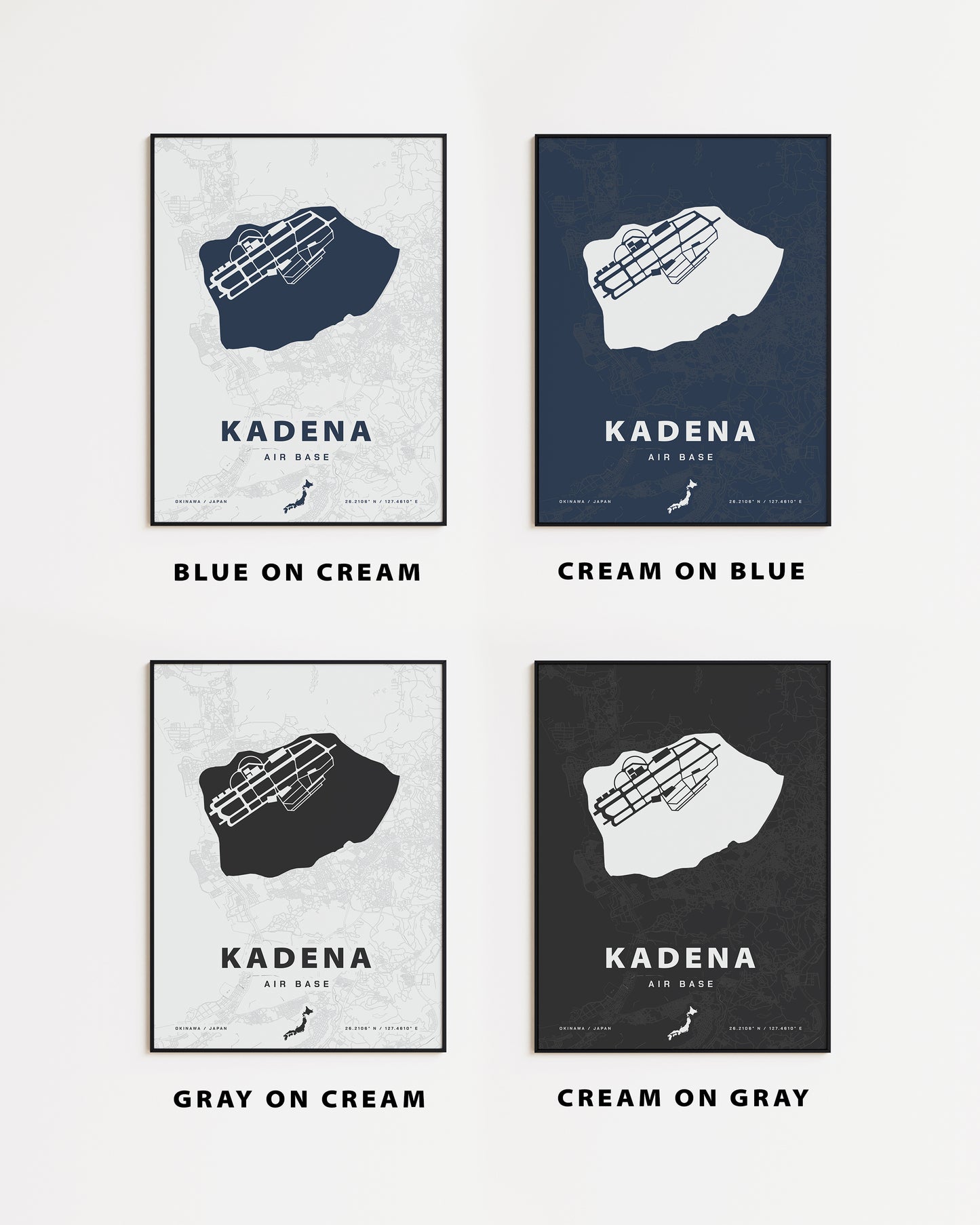 Kadena Air Base Map Print