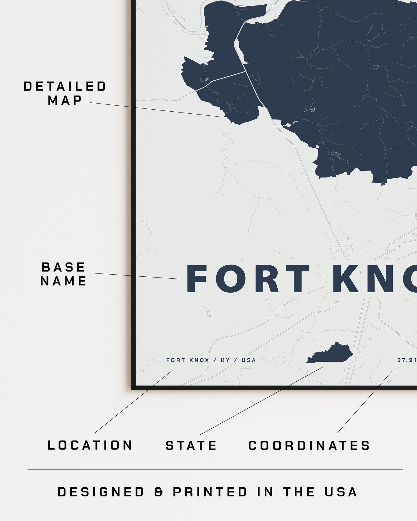 Fort Knox Map Print