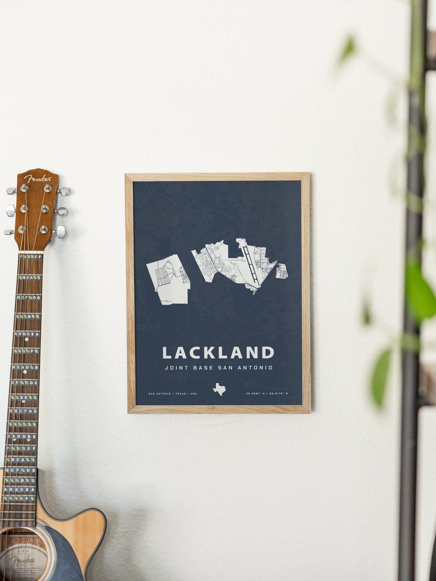 Lackland Joint Base Map Print