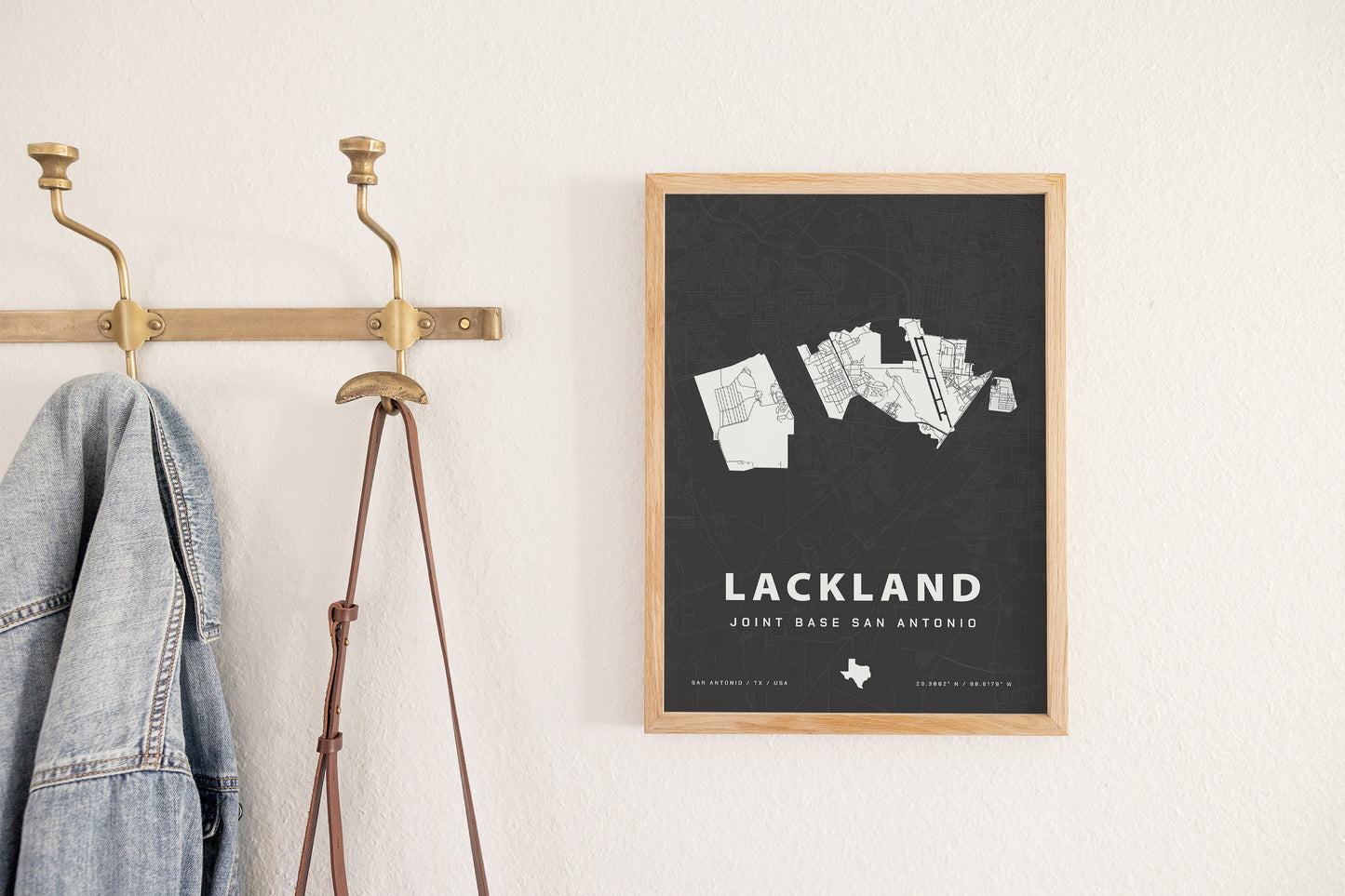 Lackland Joint Base Map Print