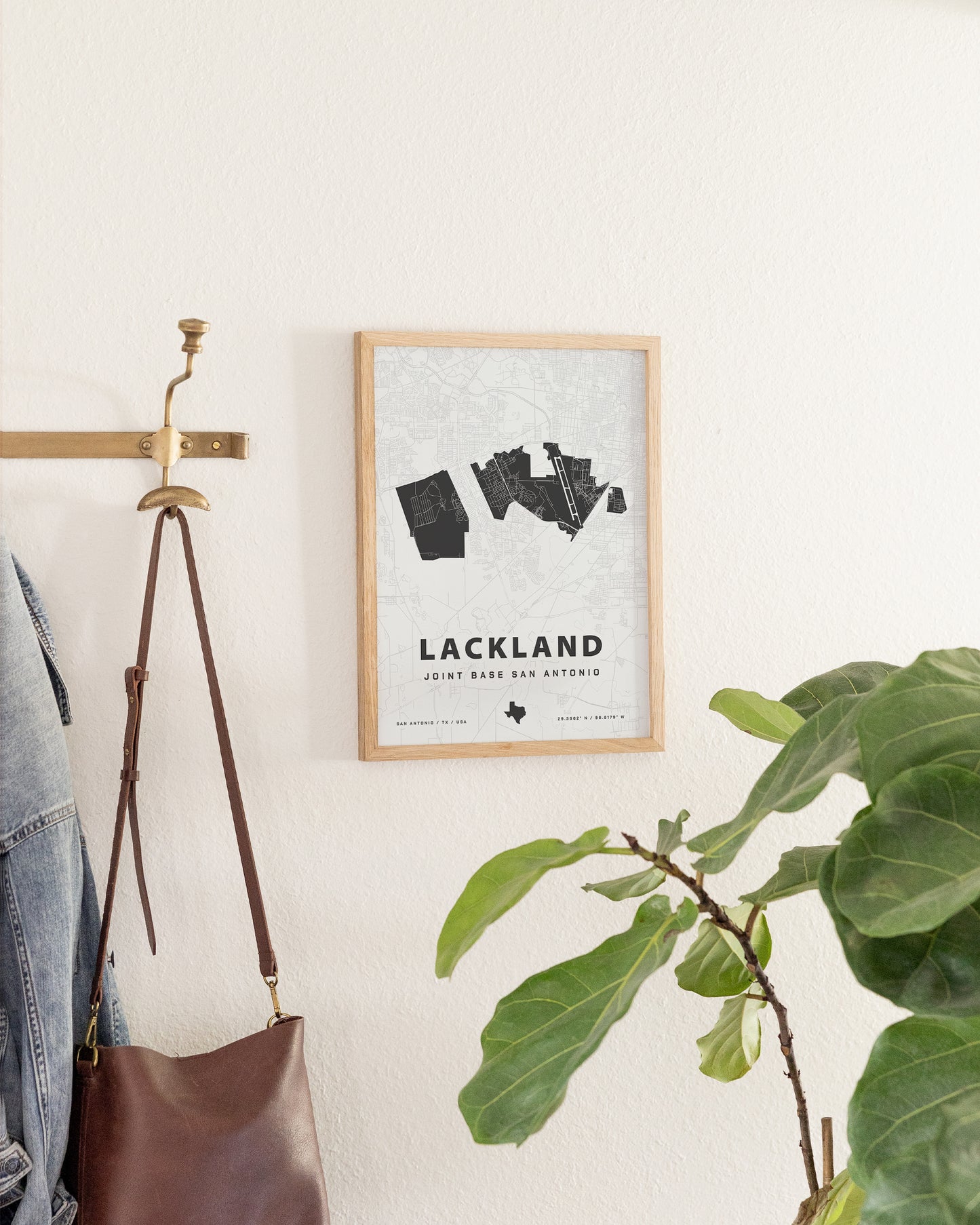Lackland Joint Base Map Print