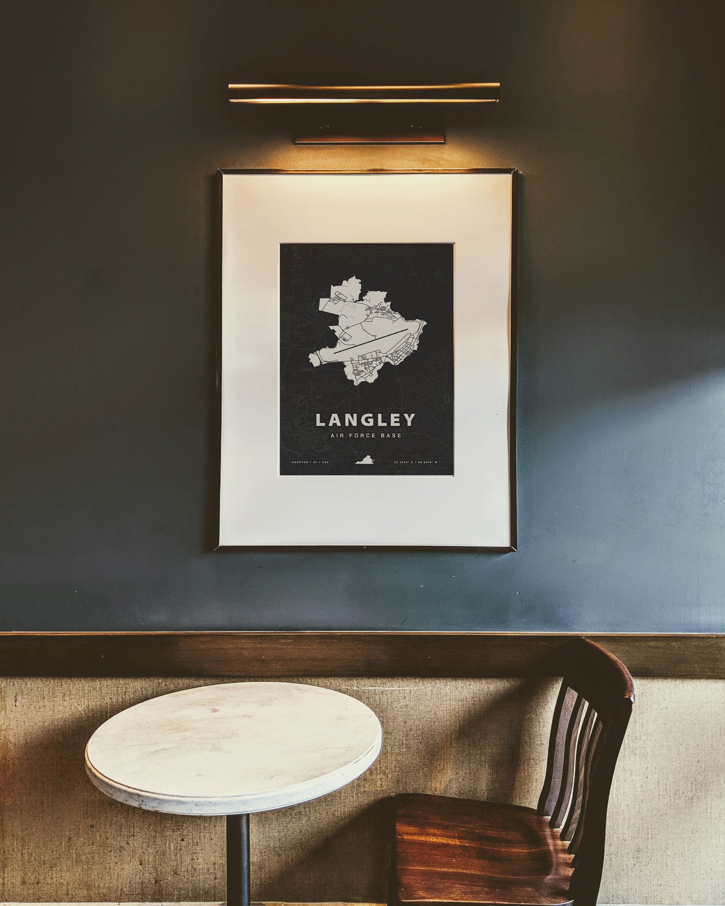 Langley Air Force Base Map Print