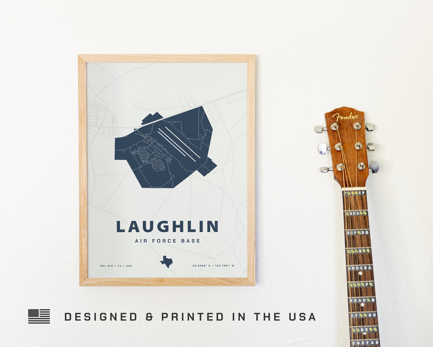 Laughlin Air Force Base Map Print