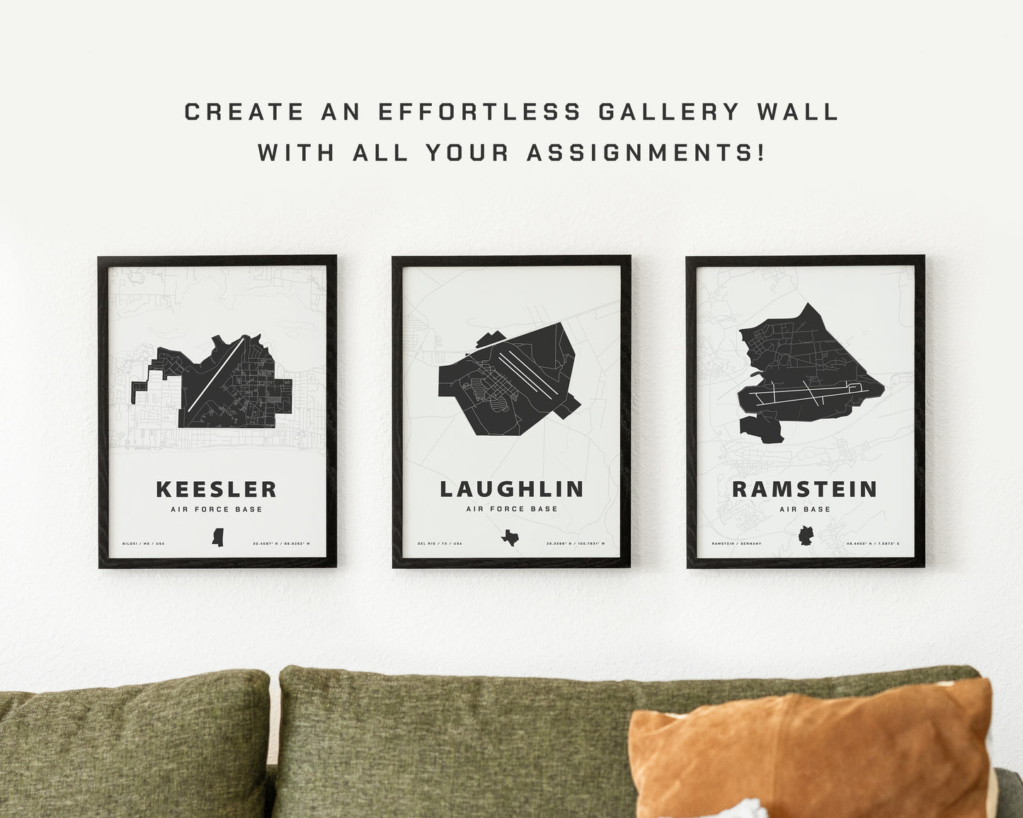 Laughlin Air Force Base Map Print