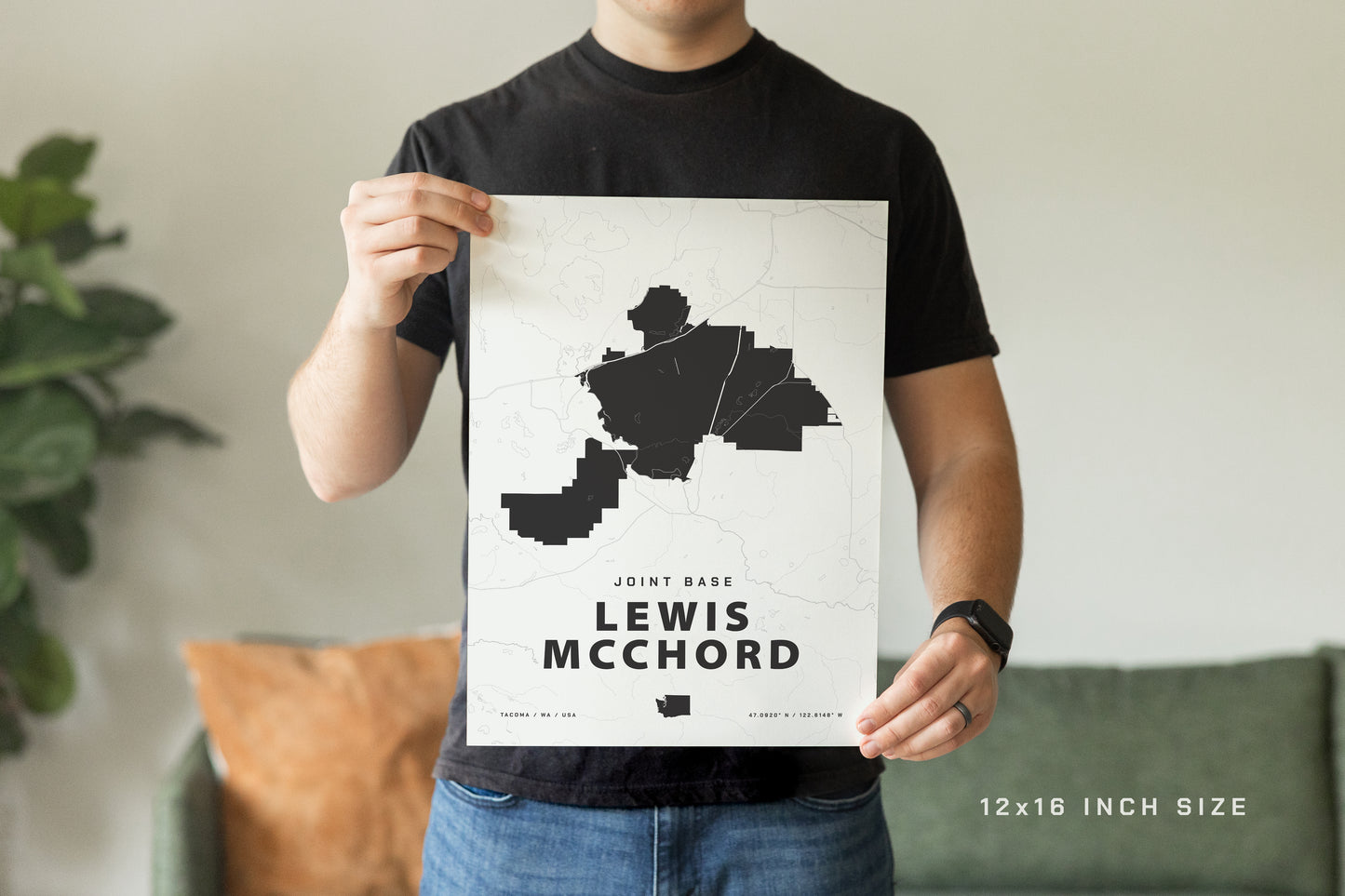 Joint Base Lewis McChord Map Print