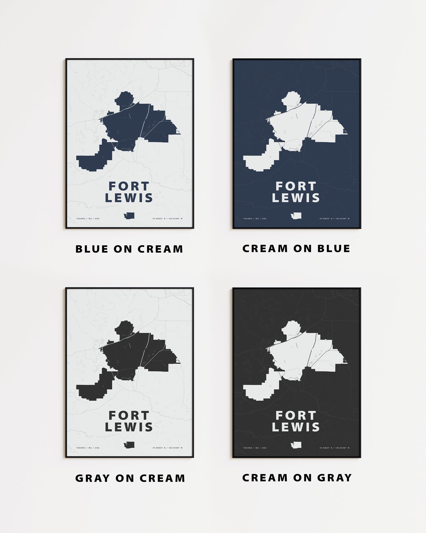 Fort Lewis Map Print