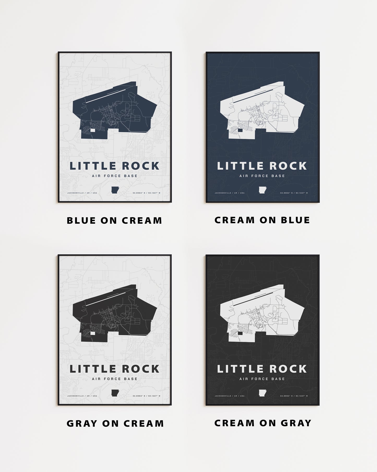 Little Rock Air Force Base Map Print